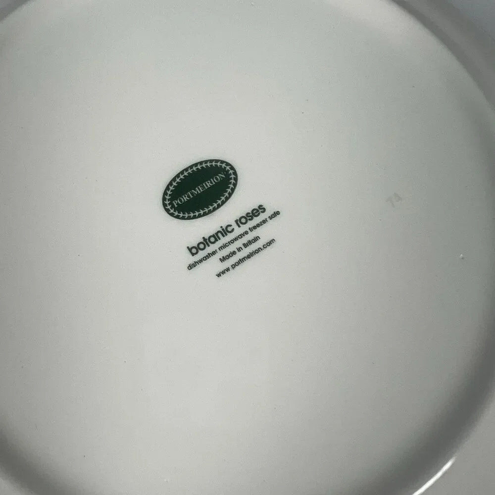 PORTMEIRION Botanic Roses FRAGRANT CLOUD 8.5”Soup/Pasta Bowl